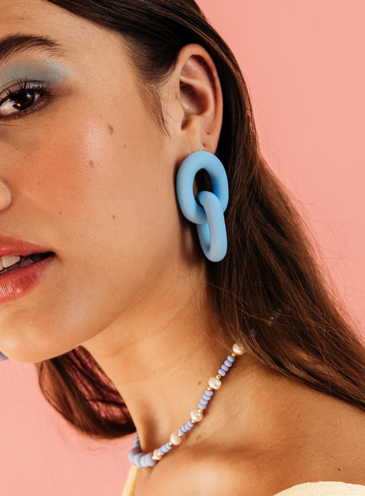 Aretes Eslabones Blooms Skies